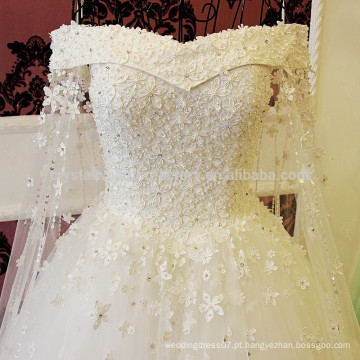 Vestido de Noiva Vintage Lace Appliques Crystal Waist Robe de Mariage Bridal Ball Gown Vestidos de casamento MW950